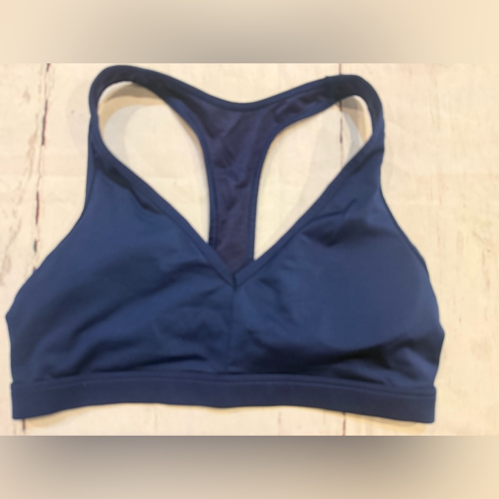 Victoria's Sport Navy Blue Sports Athletic Bra Sz Small Strappy Back Racerback